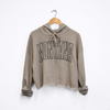 Montana Ladies Crop Hoodie - Heather Dust - The Montana Scene