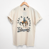 Let's Rodeo Unisex/Mens Tee - Faded Ecru - The Montana Scene