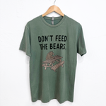 Don't Feed the Bears Unisex Tee - Washed Royal Pine - The Montana Scene