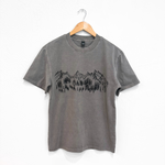 Mountain Sketch Mens/Unisex Tee - Faded Grey - The Montana Scene