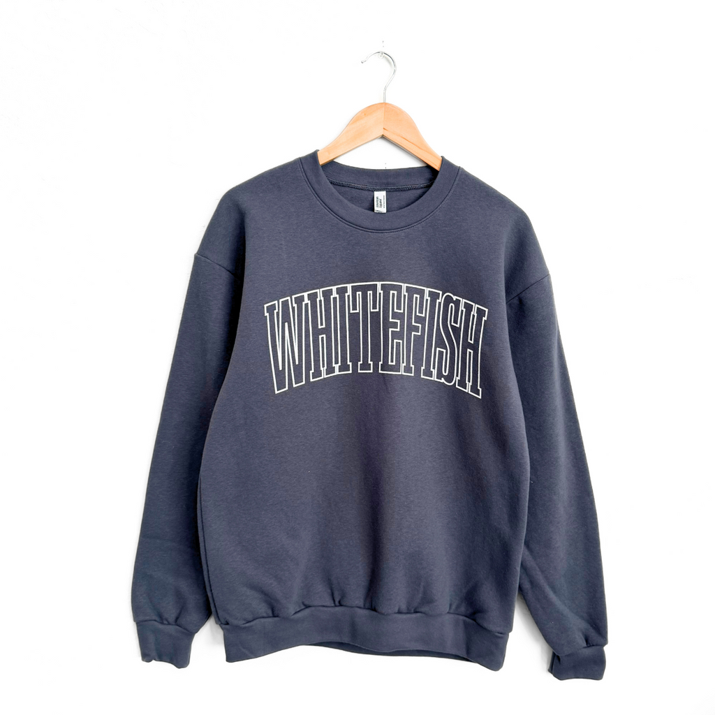 Whitefish Unisex Pullover - Asphalt - The Montana Scene