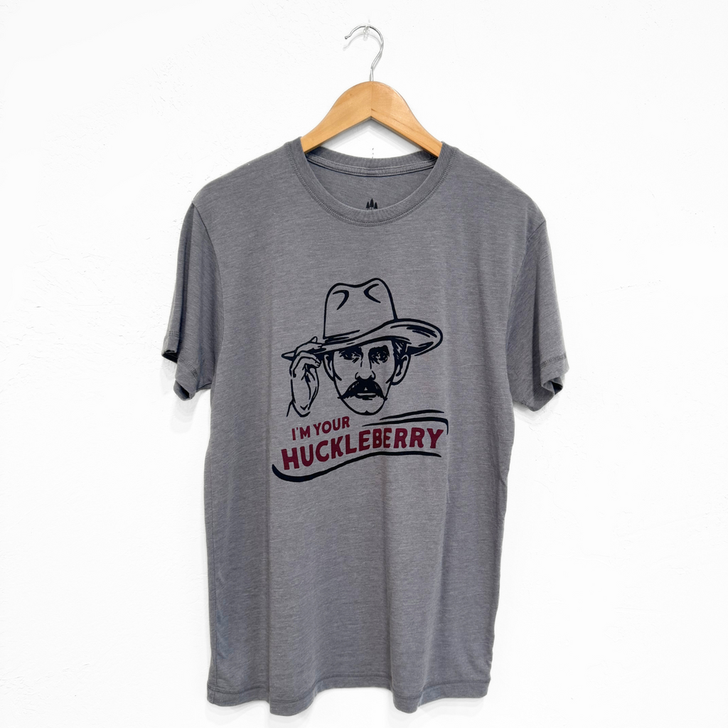 I'm Your Huckleberry Unisex Vintage Wash Tee - Washed Grey - The Montana Scene