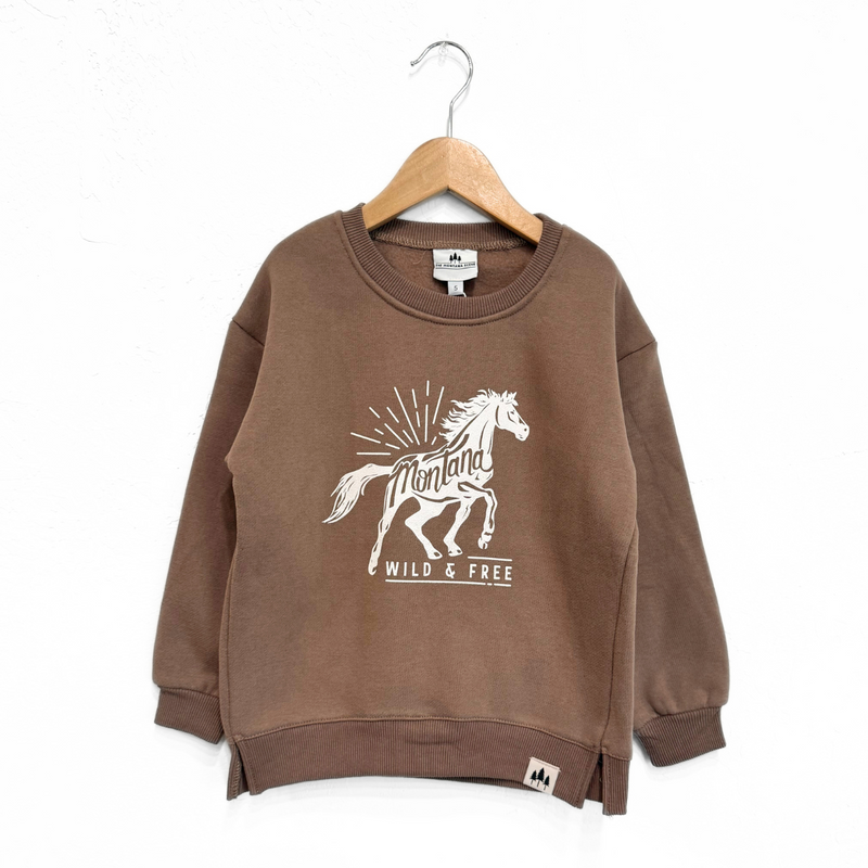 Wild & Free Toddler Pullover - Brown - Discontinued