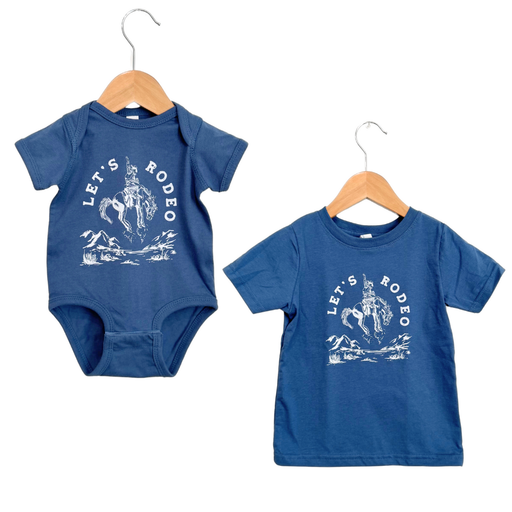 Let's Rodeo Onesie/Toddler - Indigo - The Montana Scene