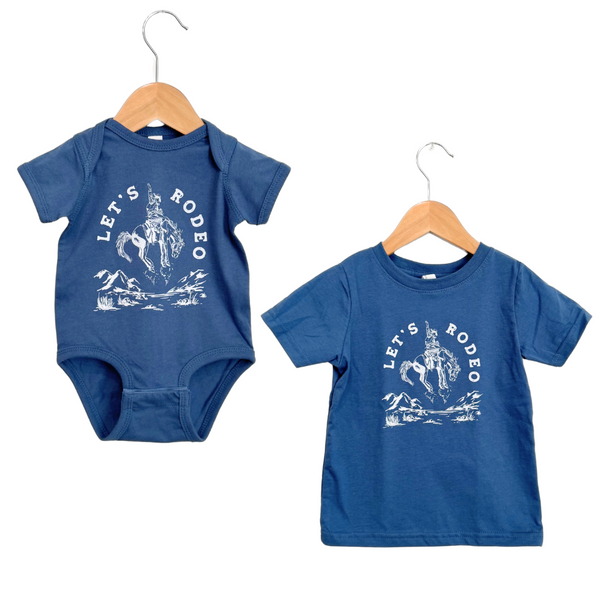 Let's Rodeo Onesie/Toddler - Indigo - The Montana Scene