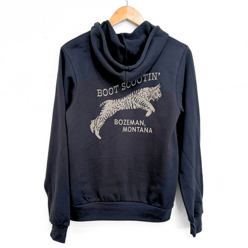 Boot Scootin' Bozeman Unisex Zip Hoodie - Black - The Montana Scene