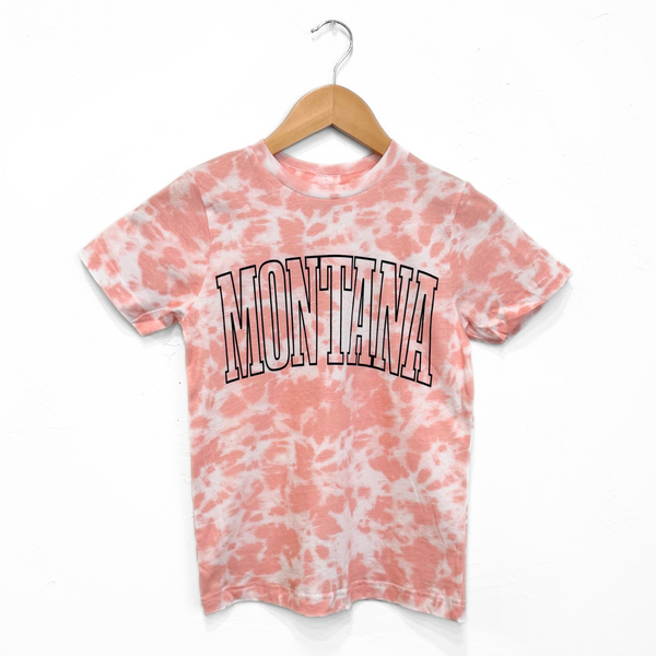 Montana Kids Tee - Rose Tie Dye - The Montana Scene