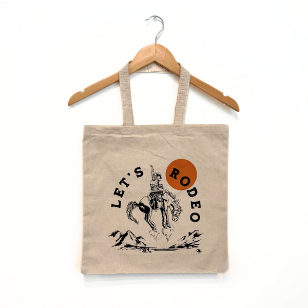 Let's Rodeo Tote - Natural - The Montana Scene