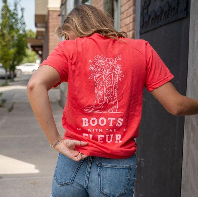 Boots With The Fleur Unisex Tee - Paprika - Discontinued