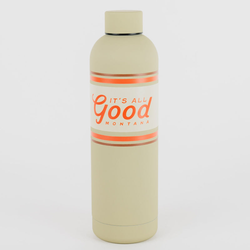 It's All Good Montana Water Bottle - Retro Tan - The Montana Scene