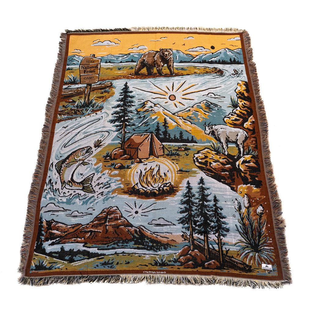 National Forest Knit Blanket - The Montana Scene