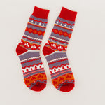 Tree Snowflake Unisex Socks - Red/Purple - The Montana Scene