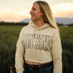 Montana Ladies Crop Hoodie - Heather Dust