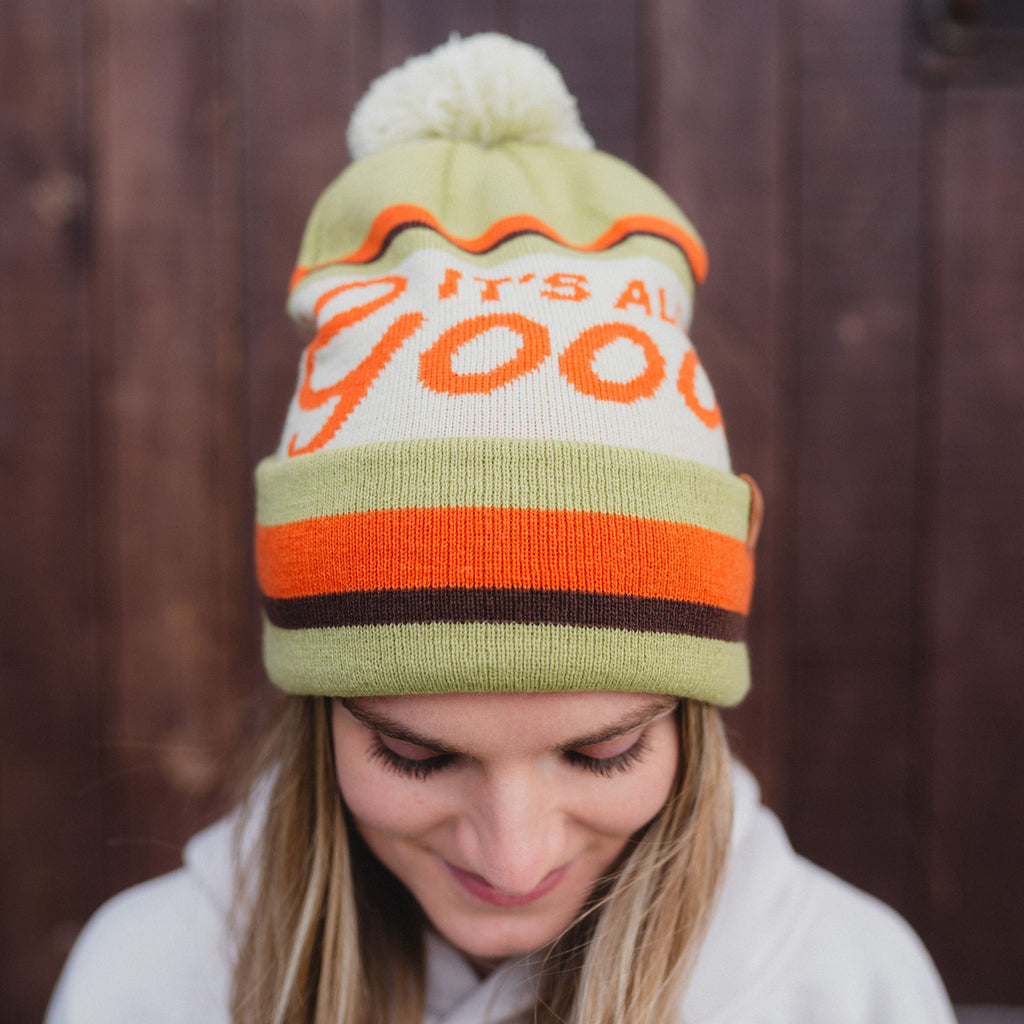 It's All Good Pom Beanie - Green - The Montana Scene