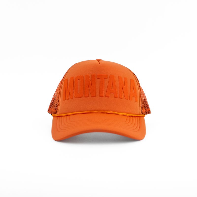 Montana Foam Kids Trucker - Orange - The Montana Scene