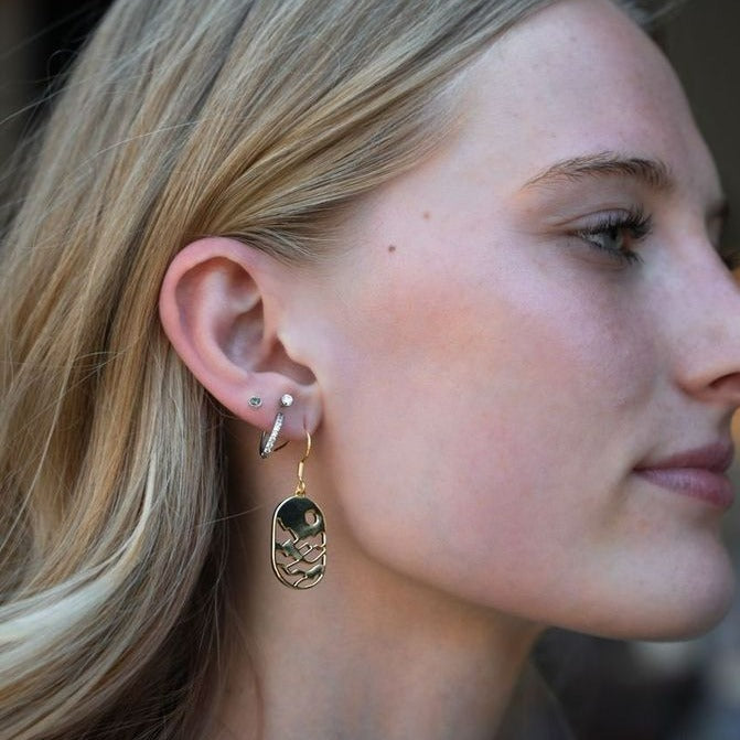 Mountain Sun Earrings - Gold