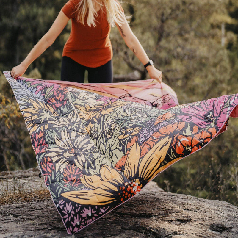 Flower Meadow Outdoor Picnic Blanket - The Montana Scene