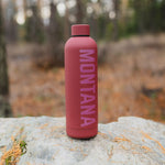 Montana Water Bottle - Maroon