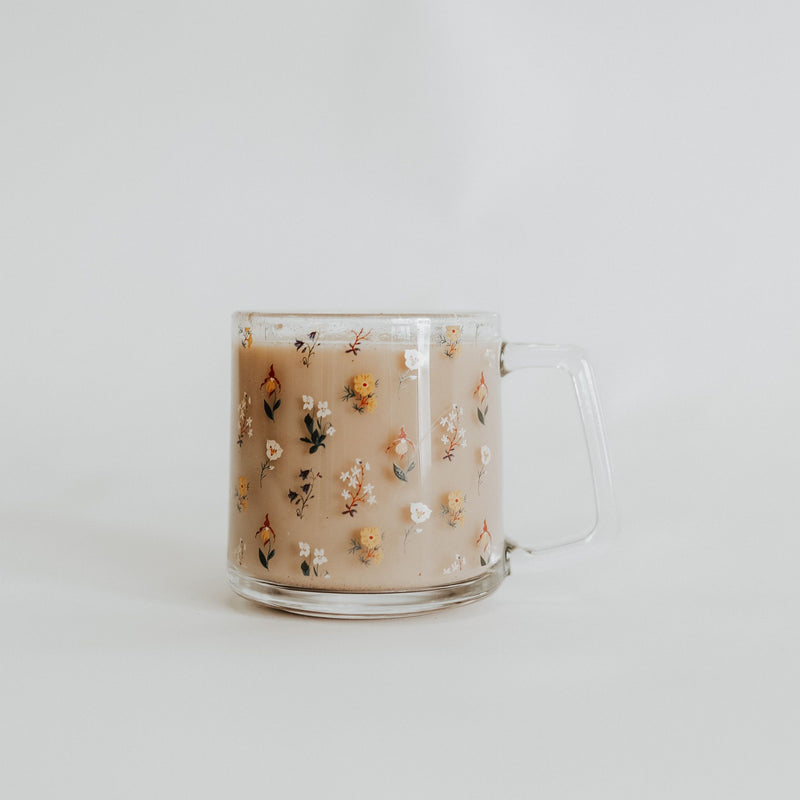 Mountain Wildflower Glass Mug - The Montana Scene