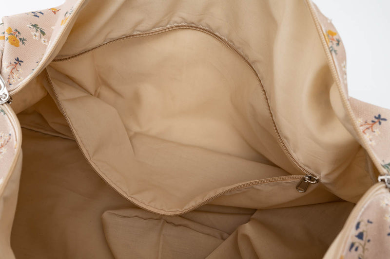 Mountain Wildflower Duffle Bag - Cream