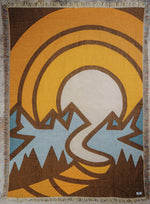 Mountain Sunset Knit Blanket - The Montana Scene