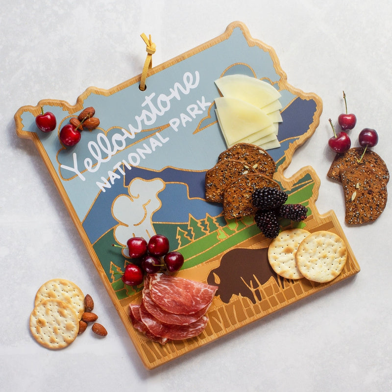 Yellowstone Cutting Board with Artwork by Summer Stokes - The Montana Scene
