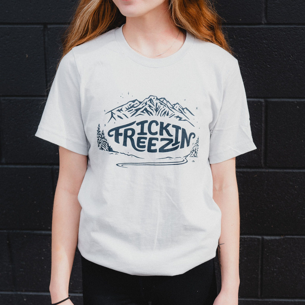 Frickin Freezin Unisex Tee - Silver - The Montana Scene