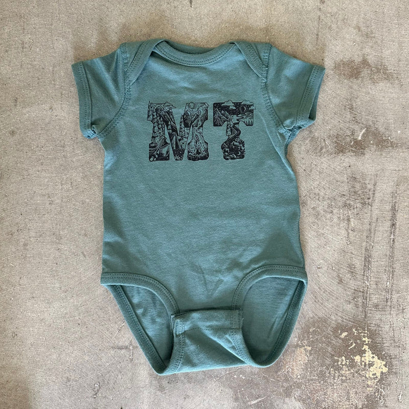 MT Outdoor Onesie - Basil - The Montana Scene