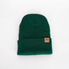 Three Tree Foldover Beanie - Emerald - The Montana Scene