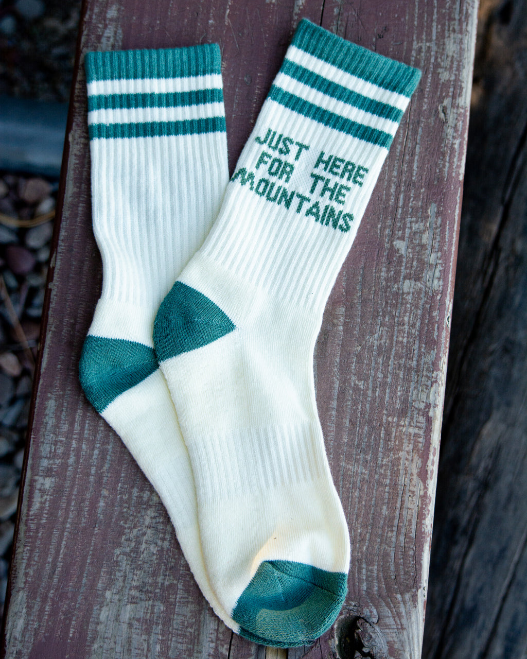 Just Here For The Mountains Socks - The Montana Scene