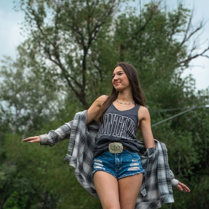 Montana Ladies Tank - Coal - The Montana Scene