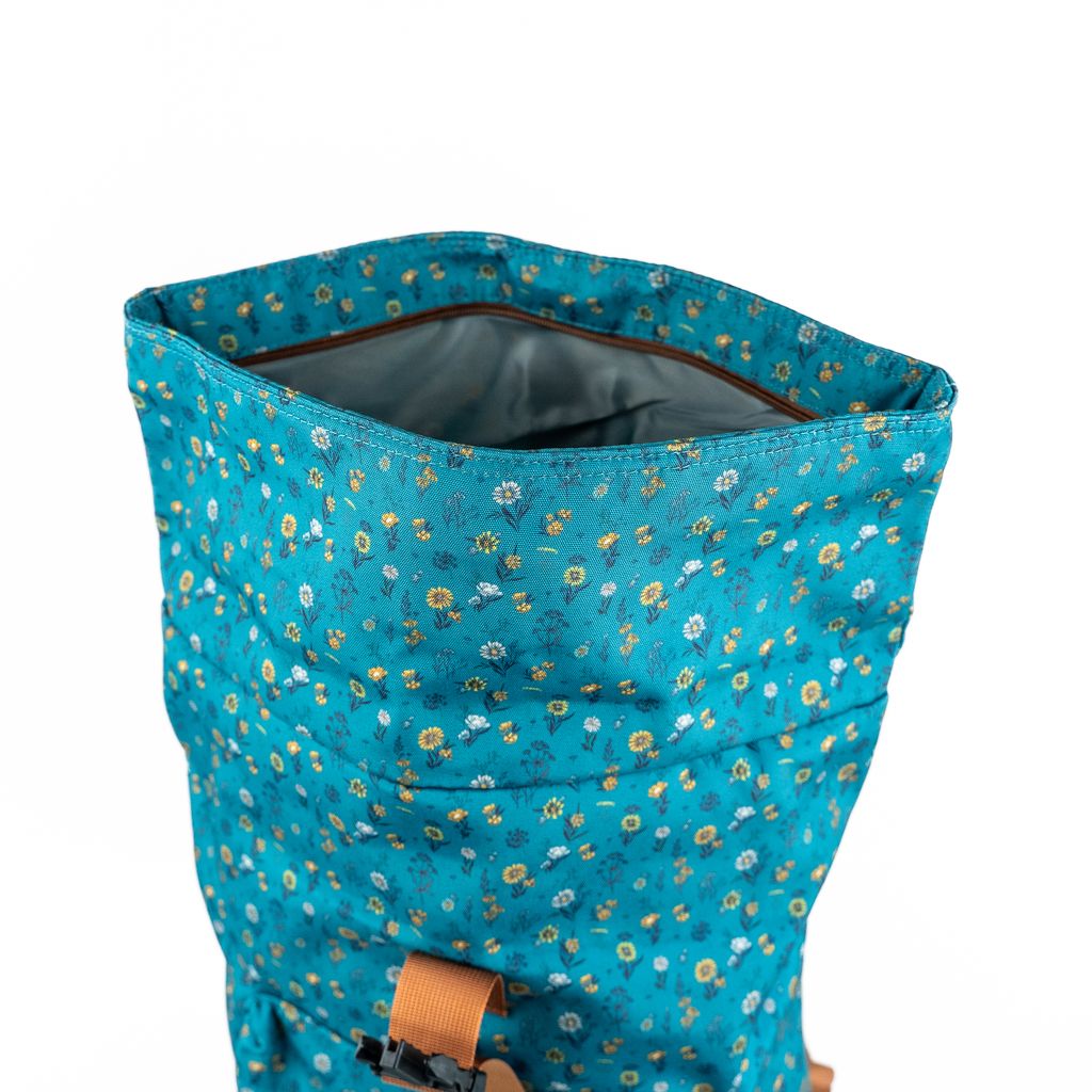 Adventure Backpack - Spring Floral Teal - The Montana Scene