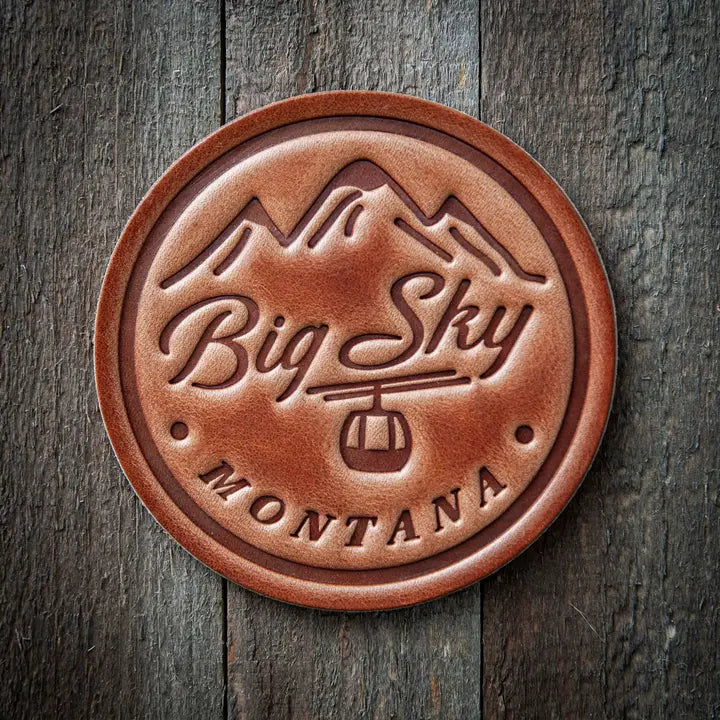 Montana Leather Coaster - The Montana Scene