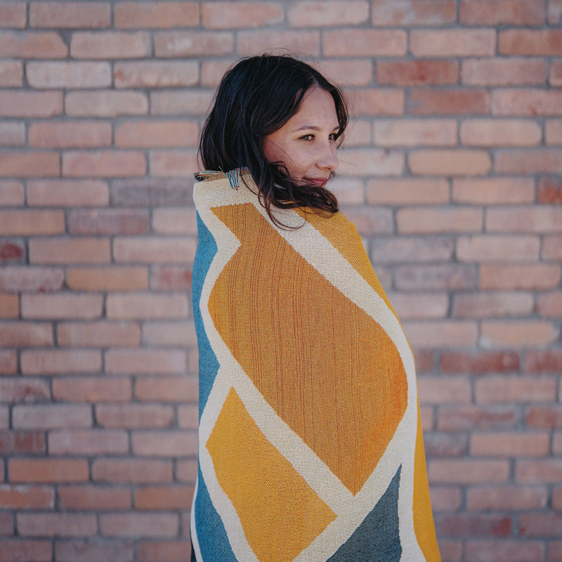 Mountain Sun Knit Blanket - The Montana Scene