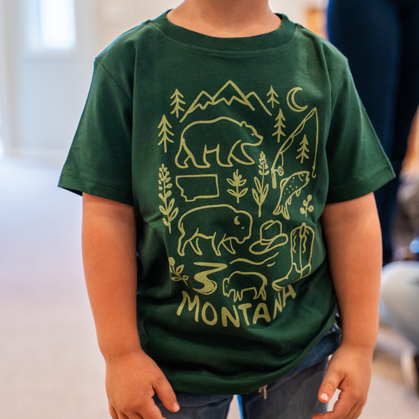 Montana Outdoors Toddler Tee - Forest - The Montana Scene