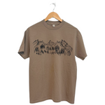 Mountain Sketch Unisex Tee - Faded Brown