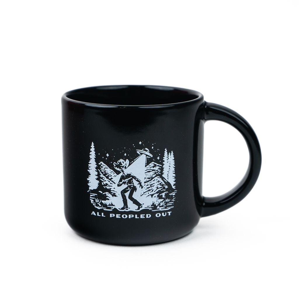 All Peopled Out Mug - Black - Discontinued - The Montana Scene