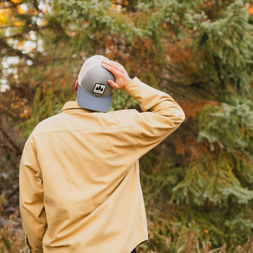 Tri Tone Tree Trucker - Grey/Blue