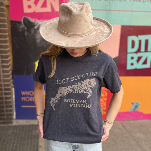 Boot Scootin' Bozeman Unisex Tee - Vintage Navy - The Montana Scene