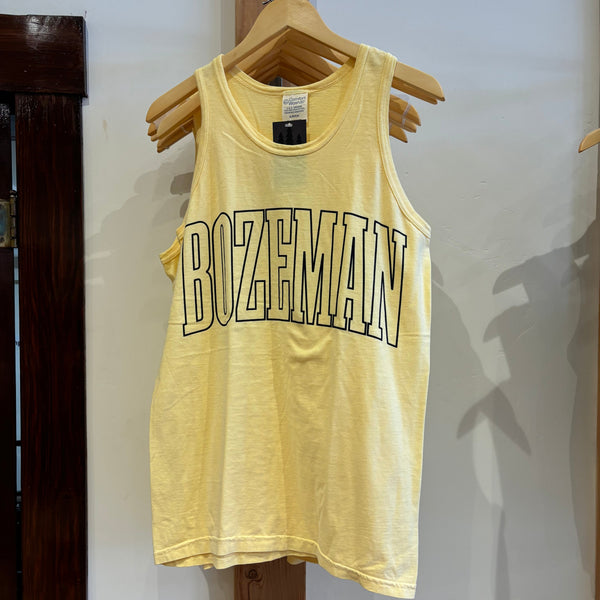 Bozeman Unisex Tank - Butter - The Montana Scene