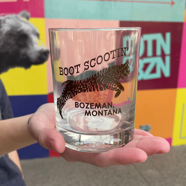 Boot Scootin' Bozeman Rocks Glass - The Montana Scene