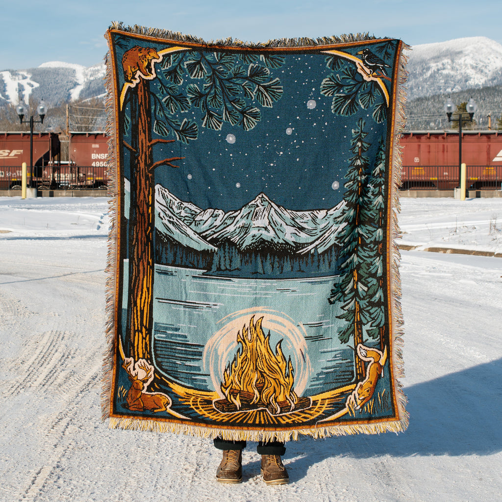 fireside knit blanket