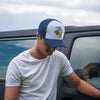 Not Tame Bison Trucker - Navy/White - The Montana Scene
