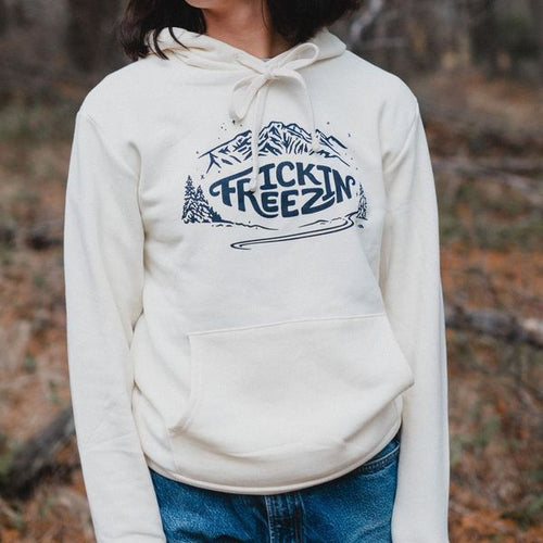 Frickin Freezin Unisex Hoodie - Cream - The Montana Scene
