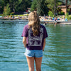 Fireside Ladies Boxy Tee - Plum - The Montana Scene