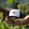 Horse Embroidered Trucker - Cream/Navy - The Montana Scene