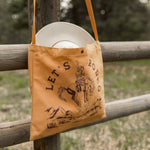 Let's Rodeo Canvas Tote Bag - Mustard
