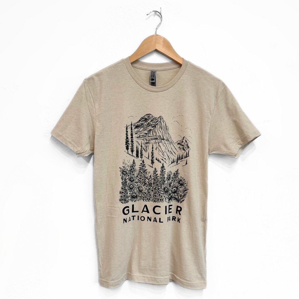 Glacier National Park Unisex Tee - Cream - The Montana Scene