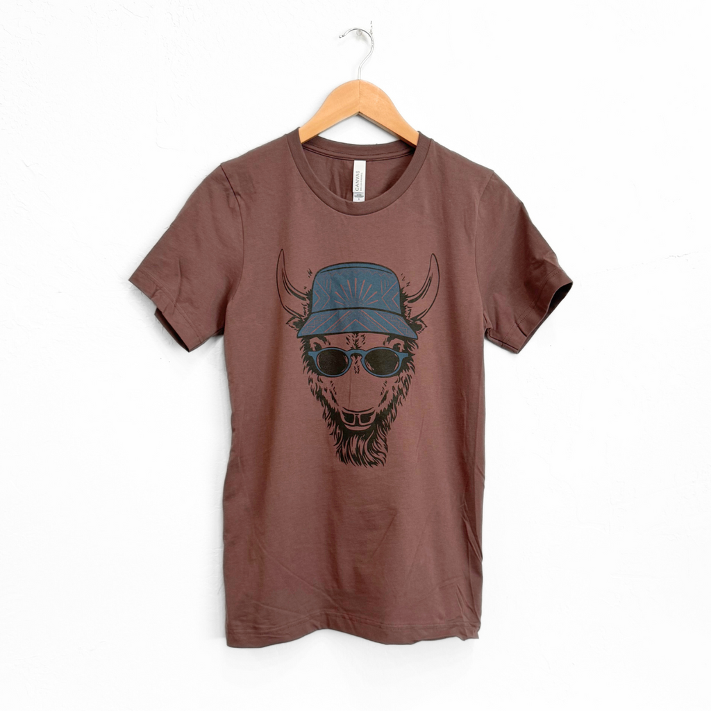 Yo Bison Unisex Tee - Cocoa - Discontinued - The Montana Scene