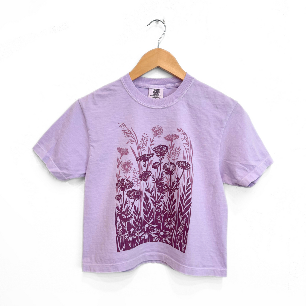 Wild Field Ladies Boxy Tee - Orchid - The Montana Scene